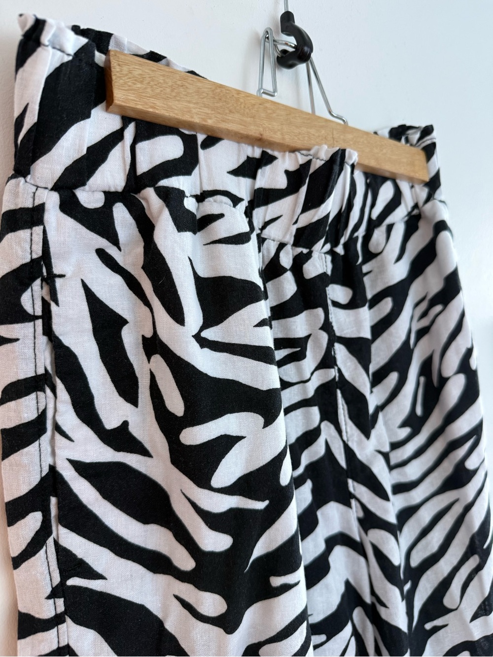 Joe Fresh Black and White Zebra Print Bermuda Shorts